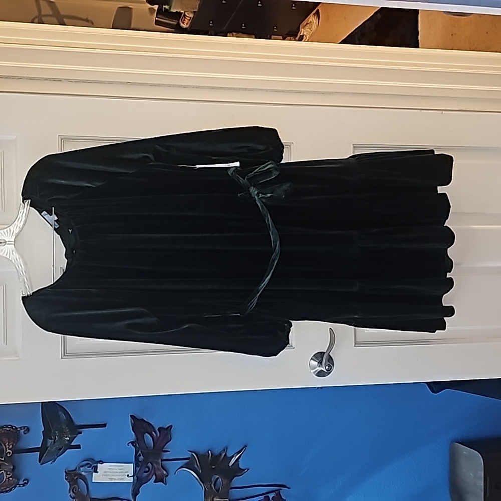 XXL Dark Green Velvet Dress